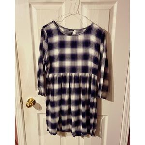 🛍2/$25🛍~ Plaid 3/4 Sleeve Babydoll Dress